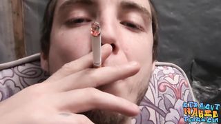 Tatted Weirdo Blinx Tugs Bone before Dribbling Jism