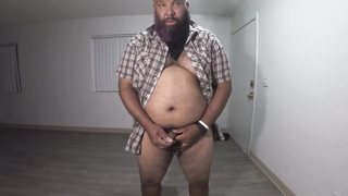 Enormous Stud Masturbates off in the Living Apartment