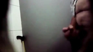 Str8 spy parent in public wc