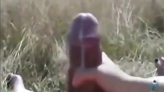 Yam-Sized sausage daddy in park