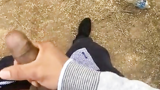 Wanking this Man Rod at the Park