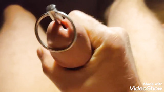 Nutting with the very first Urethral Ass-Plug