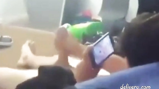 Watch my friend cumming while he's watching porn